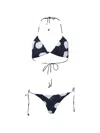 Jacquemus Triangle Polka-dot Triangle Bikini Set In Blue