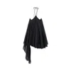Jacquemus Courte Asymmetric Cotton-blend Crepon Halterneck Dress In Black