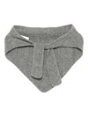 Jacquemus Triangle-shape Ribbed Scarf In Gray