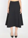Jacquemus High Waist Embroidered Maxi Skirt In Black