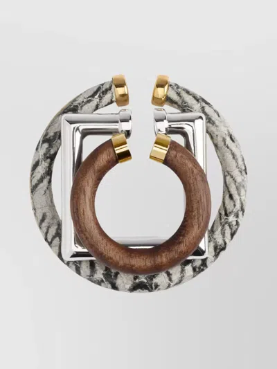 Jacquemus Trio Of 'les Bijoux D'oreille' Earcuffs In Brown