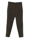 Jacquemus Deep Muted Green Trousers With Tailored Fit In Brown
