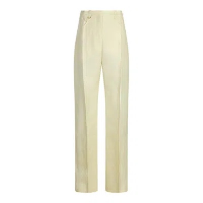 Jacquemus Pants In Pale Yellow