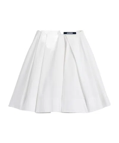 Jacquemus Trumpet Skirt In White