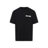 Jacquemus Grosgrain Crewneck T-shirt Short Sleeves In Black