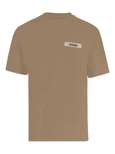 Jacquemus Le T-shirt Gros Grain In Brown