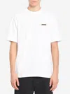 Jacquemus Le T-shirt Gros Grain White T-shirt With Logo Patch On The Front In Cotton Man In White