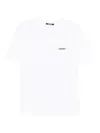 Jacquemus Le T-shirt Gros Grain White T-shirt With Logo Patch On The Front In Cotton Man In White