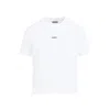 Jacquemus Grosgrain Crewneck T-shirt Short Sleeves In White