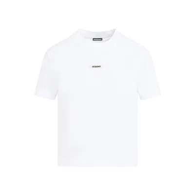 Jacquemus Grosgrain Crewneck T-shirt Short Sleeves In White