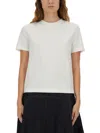 Jacquemus Beige Solid Crew Neck T-shirt In White