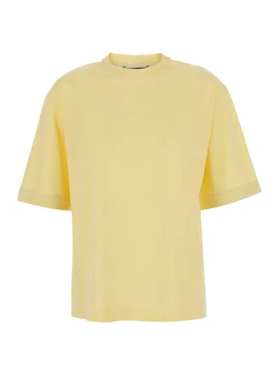 Jacquemus Basic Polyester T-shirts In Yellow