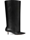 Jacquemus Tubular Leather Boots In Black