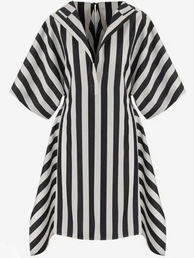 Jacquemus Womens Jacquard Medium Stripes Moisson Striped Cotton And Silk Tunic In Multi