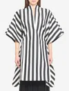 Jacquemus Womens Jacquard Medium Stripes Moisson Striped Cotton And Silk Tunic In White
