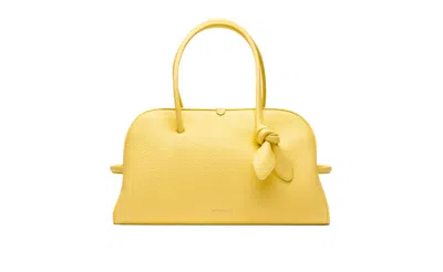 Pre-owned Jacquemus Turismo Canvas Leather Handbag () In Yellow