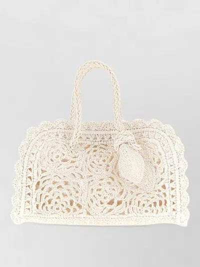 Jacquemus Turismo Crochet Beach Bag Top Handles Strap