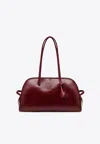 Jacquemus Le Turismo Soft Calf Leather Shoulder Bag In Burgundy