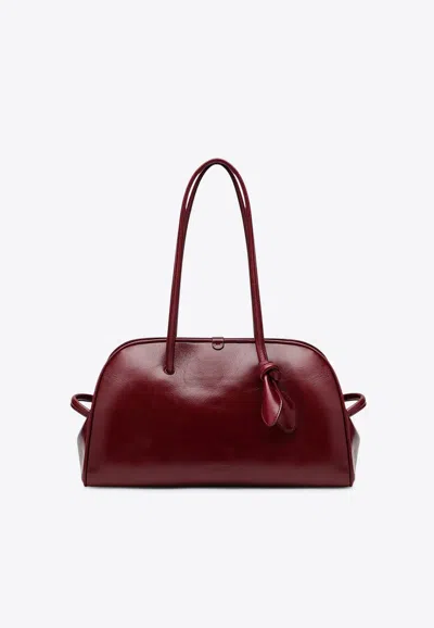 JACQUEMUS TURISMO GLOSSY LEATHER SHOULDER BAG
