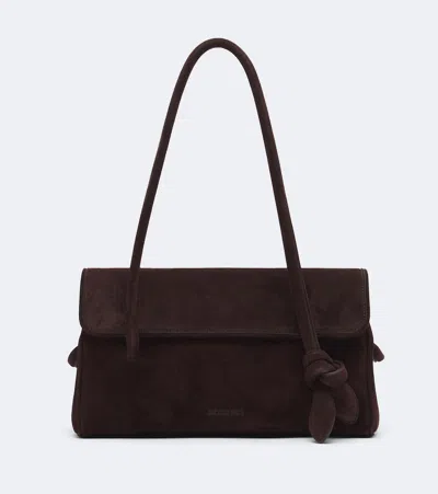 Jacquemus Turismo Long Suede Shoulder Bag In Brown