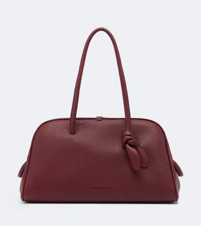 Jacquemus Le Turismo Handbag In Grained Leather With Decorative Knot In Brown