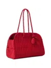 Jacquemus Medium Le Turismo Raffia Shoulder Bag In Red