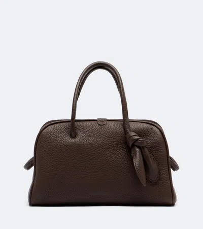 Jacquemus Structured Brown Leather Il Piccolo Turismo Handbag