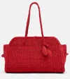 Jacquemus Medium Le Turismo Raffia Shoulder Bag In Red