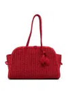 Jacquemus Medium Le Turismo Raffia Shoulder Bag In Red