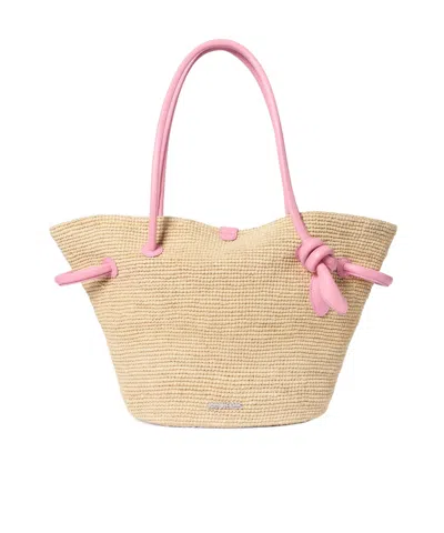 Jacquemus Turismo Woven Tote Bag In Pink