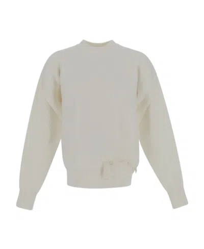 Jacquemus Turtle-neck Knitted Sweater In White