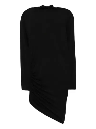 Jacquemus Women Asymmetrical Turtleneck Dress In Black
