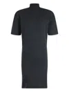 Jacquemus Turtleneck Dress With Short Sleeves In Gray