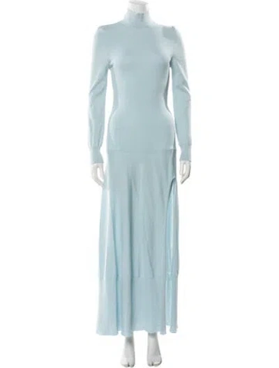 Pre-owned Jacquemus Turtleneck Long Dress In Blue