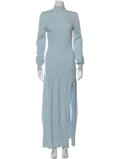 Pre-owned Jacquemus Turtleneck Long Dress In Blue