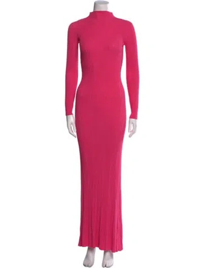 Pre-owned Jacquemus Turtleneck Long Dress In Pink