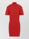 Jacquemus Womens Red La Robe Maille High-neck Wool Mini Dress In Red