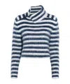 Jacquemus Marina Striped Wool-blend Sweater In Blue