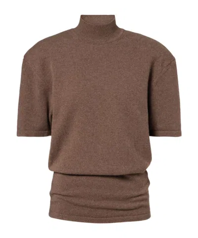 Jacquemus Turtleneck Sweater In Brown