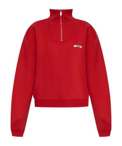 Jacquemus Turtleneck Sweatshirt In Red