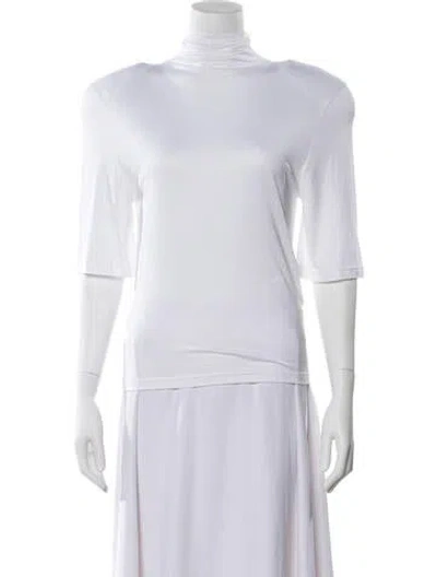 Pre-owned Jacquemus Turtleneck Three-quarter Sleeve Top In White
