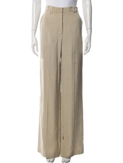 Pre-owned Jacquemus Tweed Pattern Wide Leg Pants In Neutrals