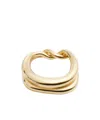 Jacquemus Twisted Ring In Yellow