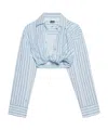 Jacquemus Twisted Shirt In Blue