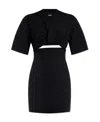 Jacquemus Bahia Twisted Cut-out Mini Dress In Black
