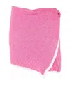 Jacquemus Twisted-wrap Knitted Mini Skirt In Pink