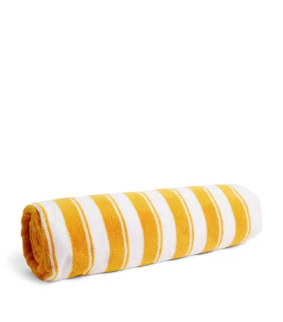 Jacquemus Two-sided Striped Beach Towel In Blue