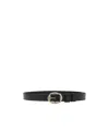 Jacquemus Two-tone Metal Buckle Belt In Black