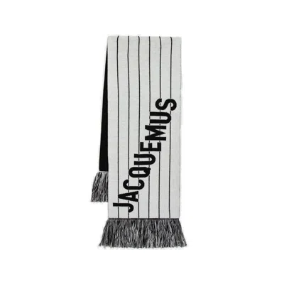 JACQUEMUS TWO-TONED FRINGED SCARF