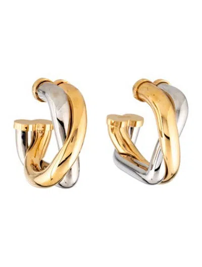 Pre-owned Jacquemus Two Tones Doppio  Hoop Earrings In Multicolor
